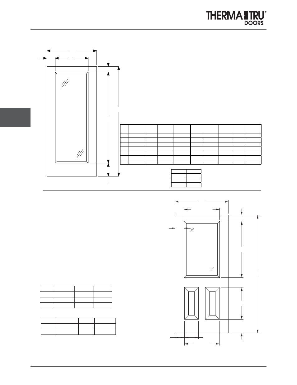 6/8 steel entry doors | Therma-Tru COMP 6 Steel Door Panel Dimensions - U1 Revised User Manual | Page 4 / 25