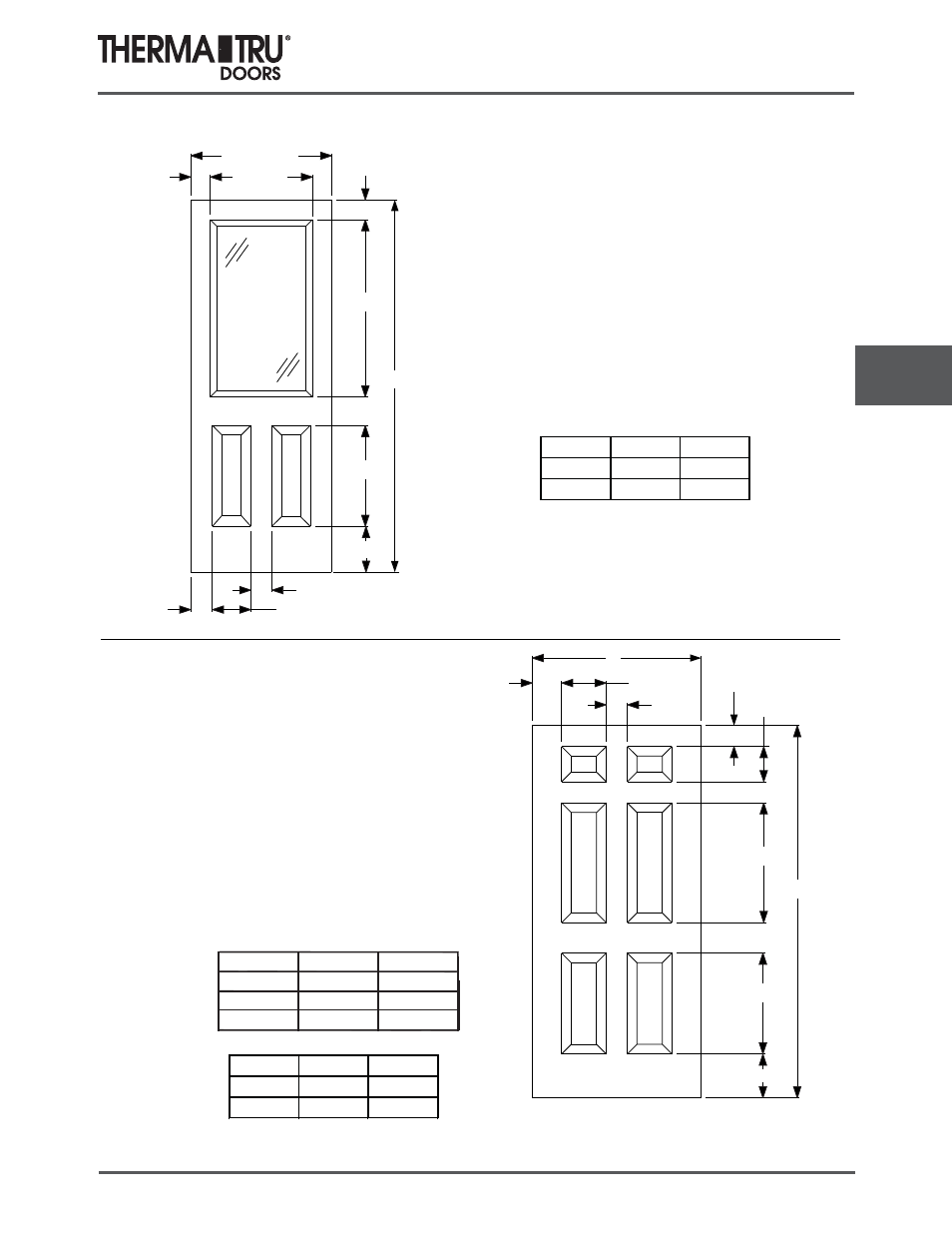 6/8 steel entry doors | Therma-Tru COMP 6 Steel Door Panel Dimensions - U1 Revised User Manual | Page 5 / 25