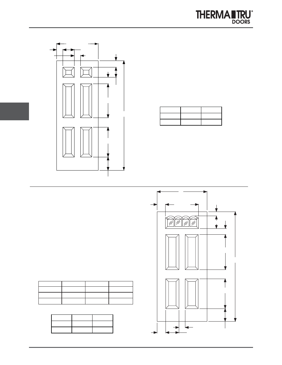 6/8 steel entry doors | Therma-Tru COMP 6 Steel Door Panel Dimensions - U1 Revised User Manual | Page 6 / 25