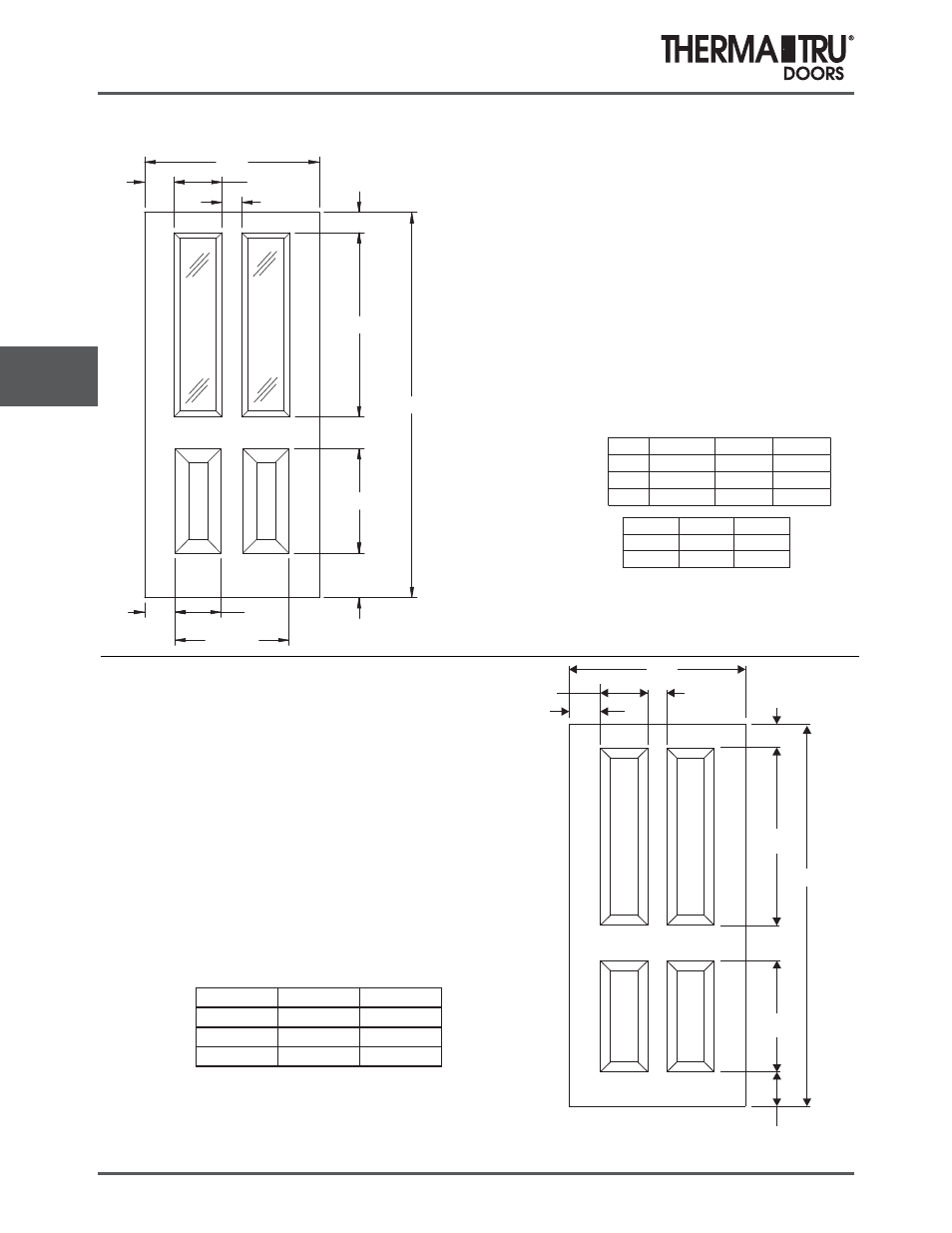 6/8 steel entry doors | Therma-Tru COMP 6 Steel Door Panel Dimensions - U1 Revised User Manual | Page 8 / 25