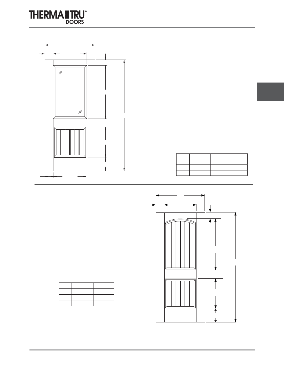 6/8 smooth-star doors | Therma-Tru COMP 5 Smooth Star Door Panel Dimensions - U1 Revised User Manual | Page 13 / 36