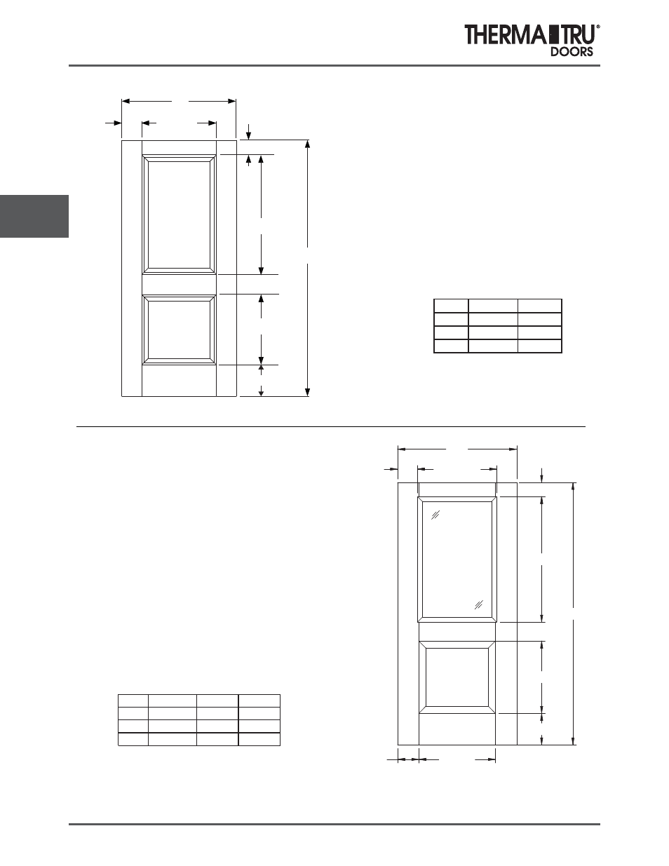 6/8 smooth-star doors | Therma-Tru COMP 5 Smooth Star Door Panel Dimensions - U1 Revised User Manual | Page 14 / 36