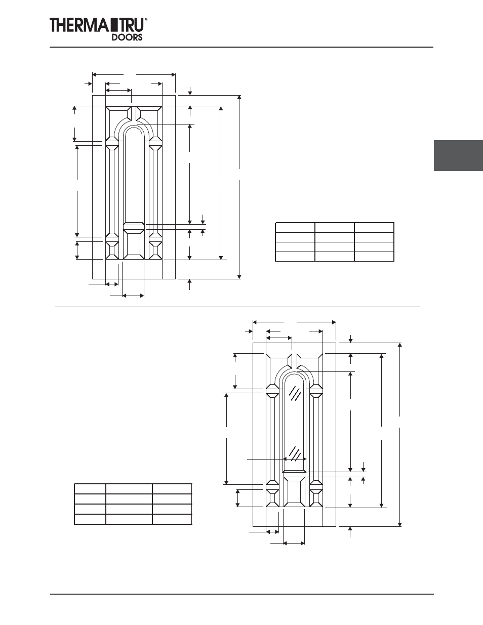 6/8 smooth-star doors | Therma-Tru COMP 5 Smooth Star Door Panel Dimensions - U1 Revised User Manual | Page 15 / 36