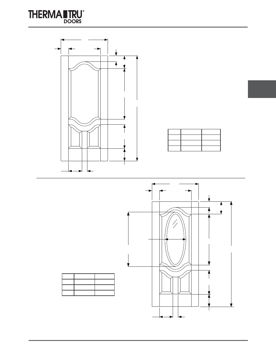 6/8 smooth-star doors | Therma-Tru COMP 5 Smooth Star Door Panel Dimensions - U1 Revised User Manual | Page 17 / 36