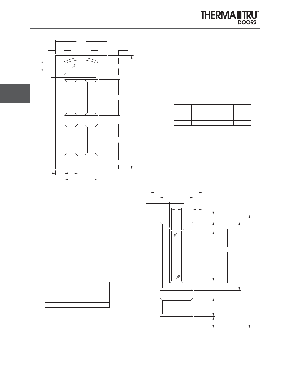 6/8 smooth-star doors | Therma-Tru COMP 5 Smooth Star Door Panel Dimensions - U1 Revised User Manual | Page 20 / 36