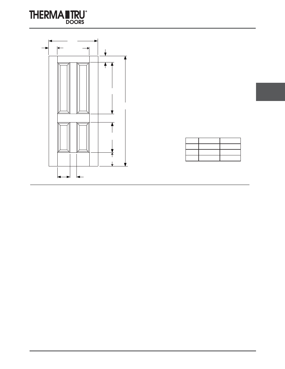 6/8 smooth-star doors | Therma-Tru COMP 5 Smooth Star Door Panel Dimensions - U1 Revised User Manual | Page 21 / 36