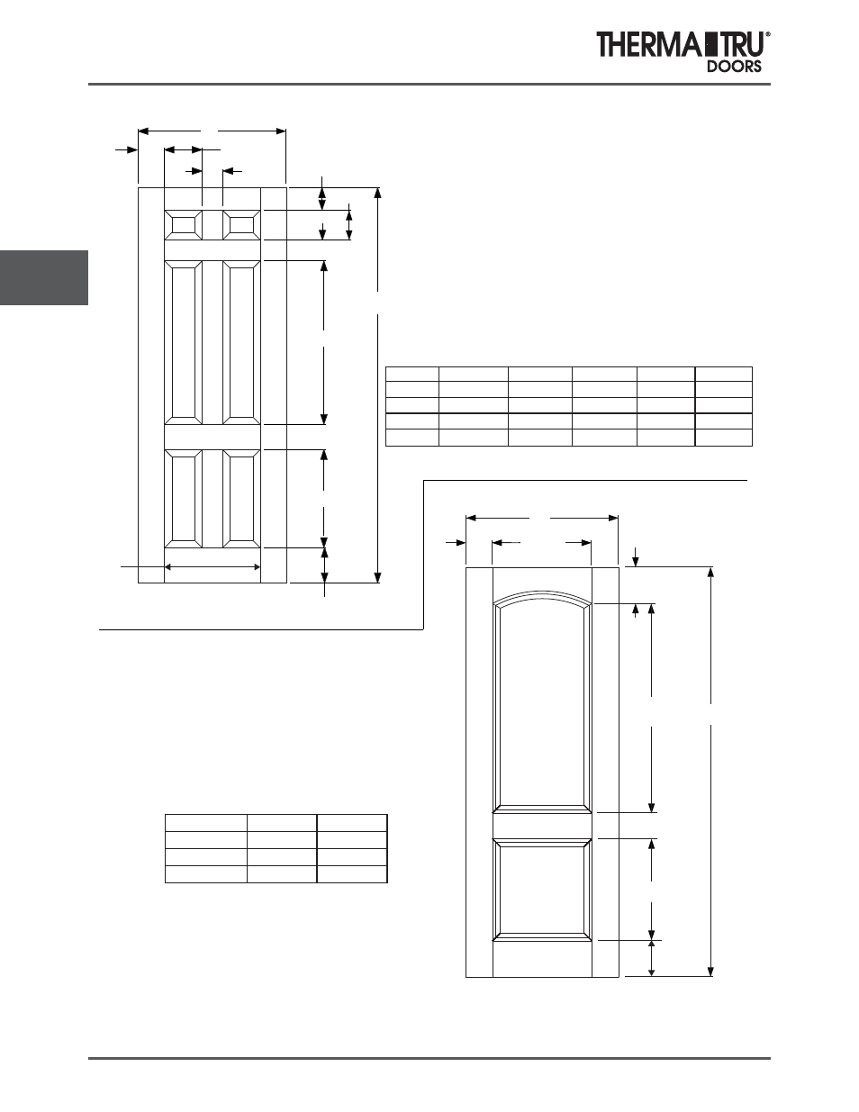 8/0 smooth-star doors | Therma-Tru COMP 5 Smooth Star Door Panel Dimensions - U1 Revised User Manual | Page 26 / 36