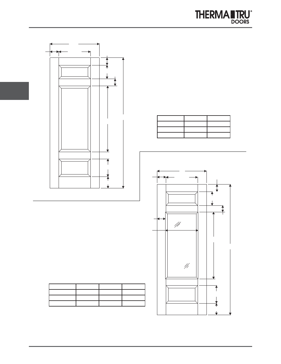 8/0 smooth-star doors | Therma-Tru COMP 5 Smooth Star Door Panel Dimensions - U1 Revised User Manual | Page 28 / 36