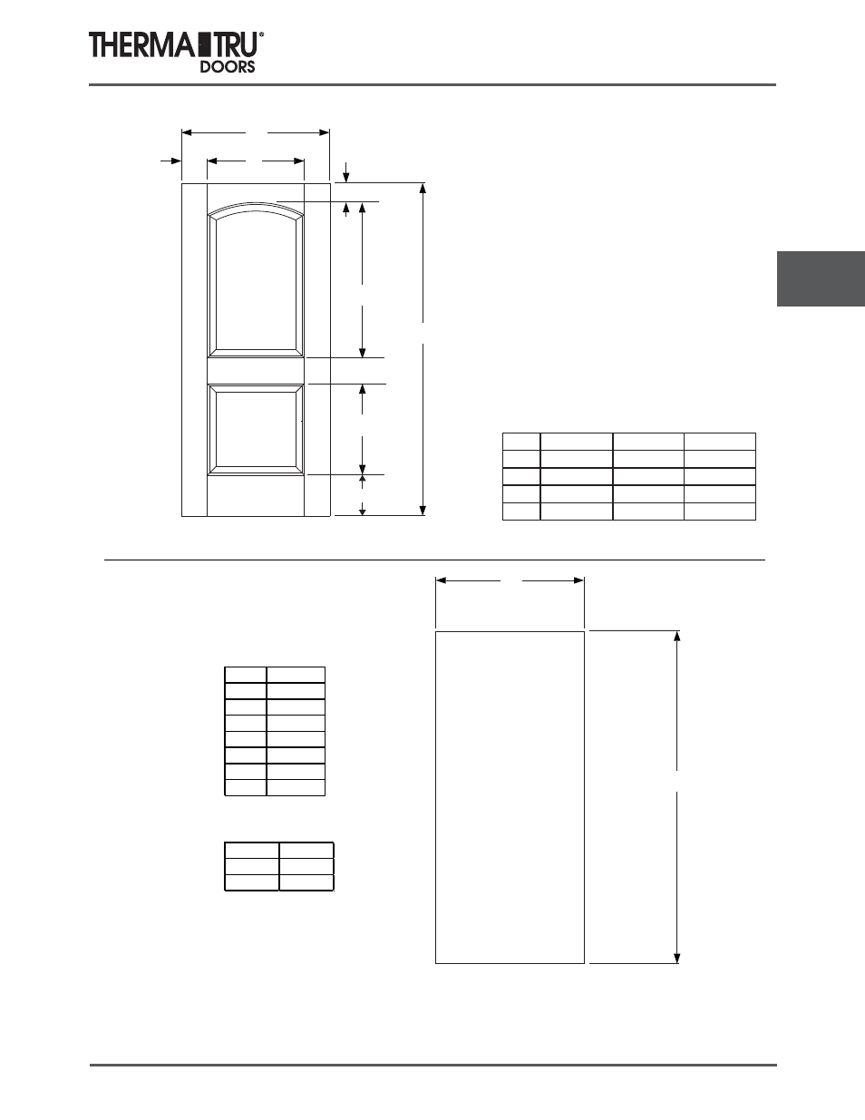 6/8 smooth-star doors | Therma-Tru COMP 5 Smooth Star Door Panel Dimensions - U1 Revised User Manual | Page 3 / 36