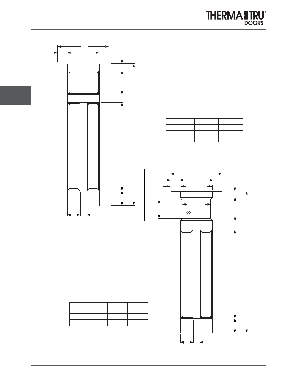 8/0 smooth-star doors | Therma-Tru COMP 5 Smooth Star Door Panel Dimensions - U1 Revised User Manual | Page 32 / 36
