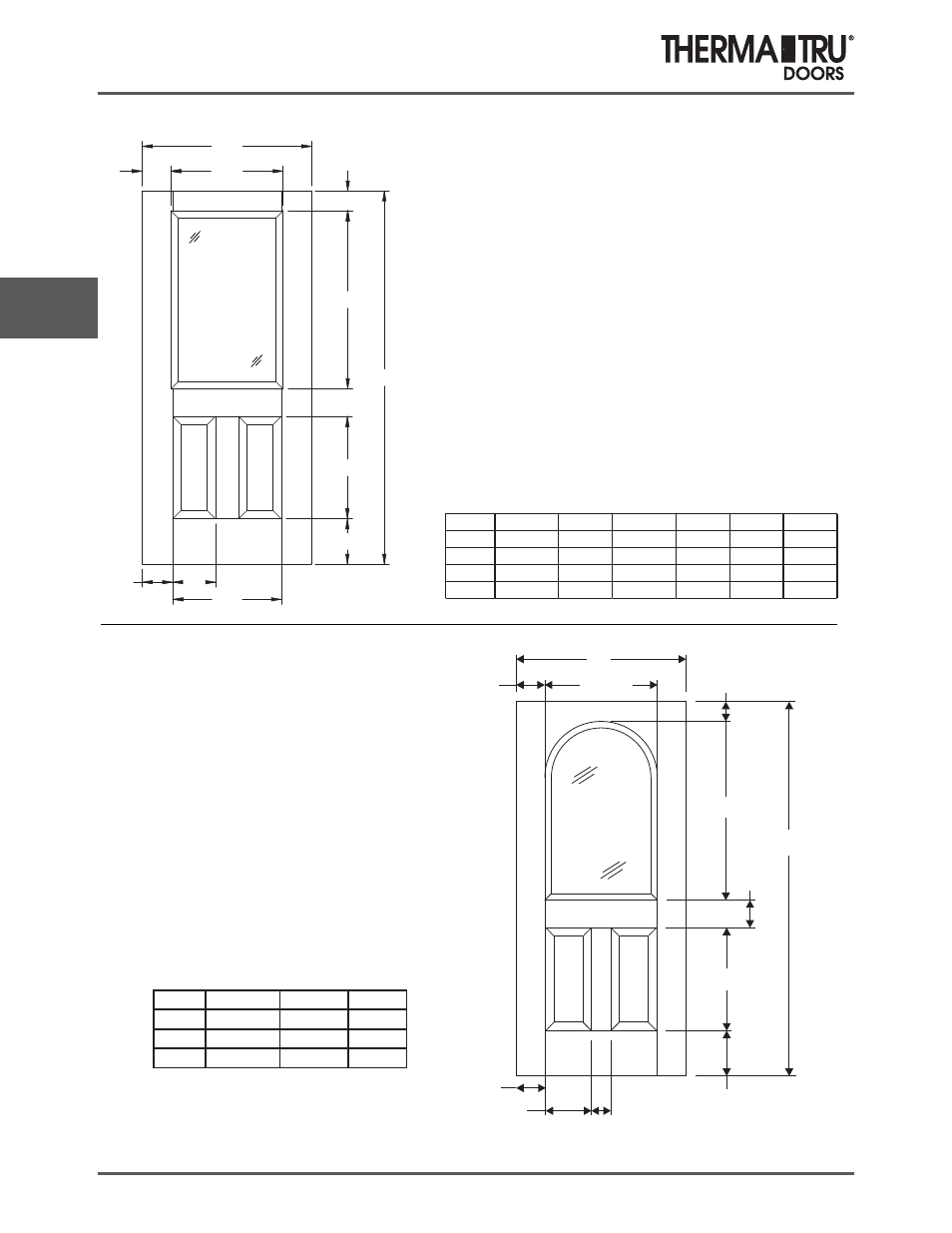 6/8 smooth-star doors | Therma-Tru COMP 5 Smooth Star Door Panel Dimensions - U1 Revised User Manual | Page 6 / 36