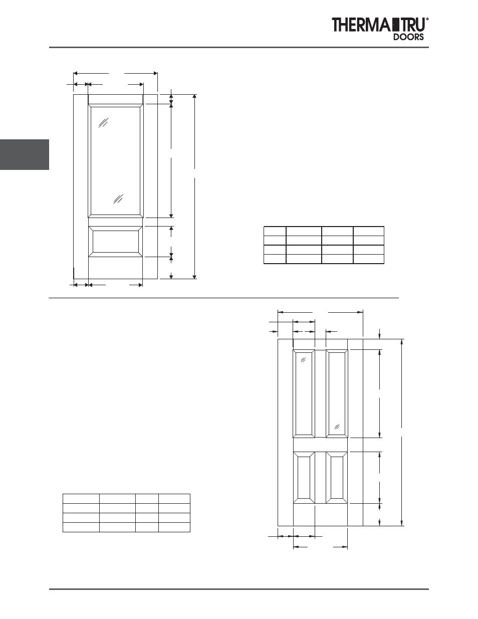 6/8 smooth-star doors | Therma-Tru COMP 5 Smooth Star Door Panel Dimensions - U1 Revised User Manual | Page 8 / 36