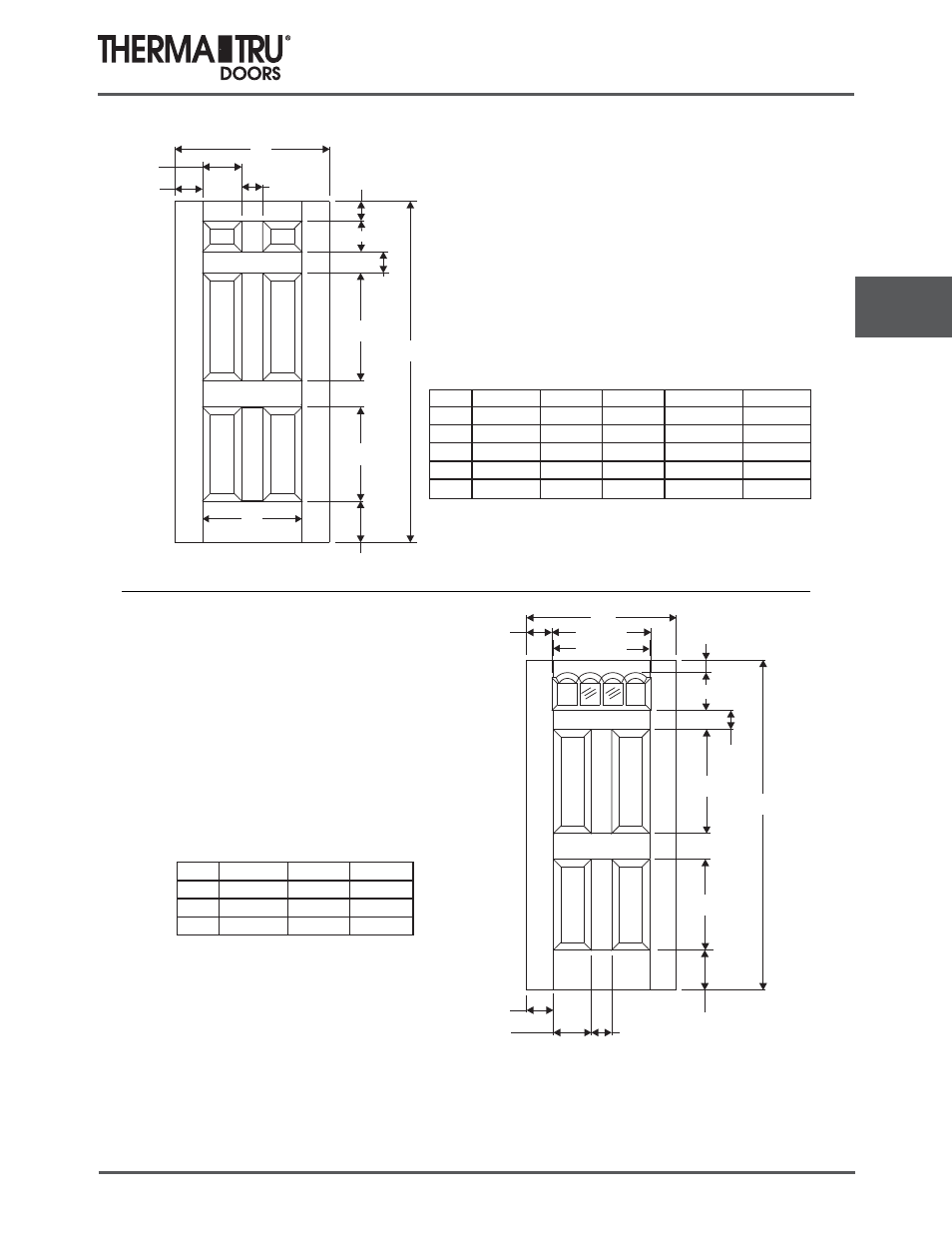 6/8 smooth-star doors | Therma-Tru COMP 5 Smooth Star Door Panel Dimensions - U1 Revised User Manual | Page 9 / 36