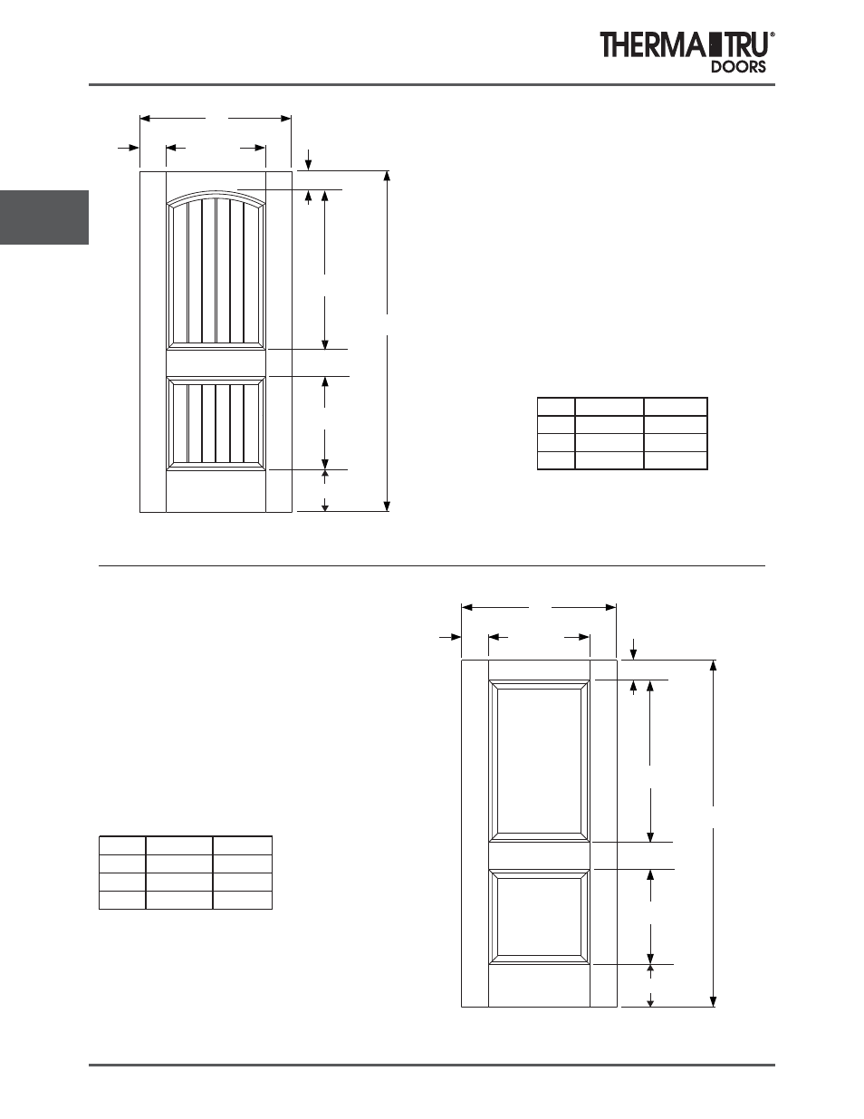 6/8 fiber-classic mahogany embossed doors | Therma-Tru COMP 4 Fiber Classic Door Panel Dimensions - U1 Revised User Manual | Page 10 / 41