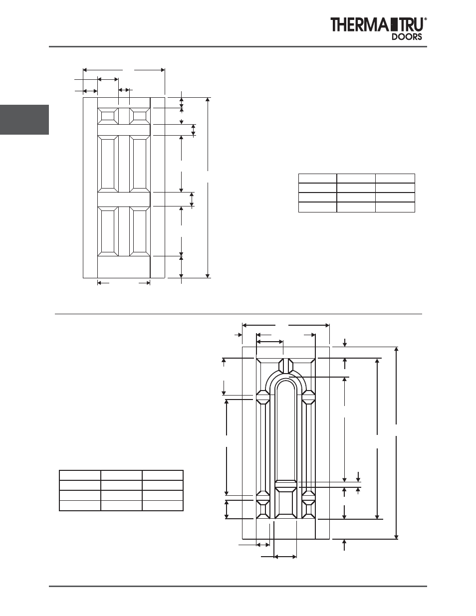 6/8 fiber-classic mahogany embossed doors | Therma-Tru COMP 4 Fiber Classic Door Panel Dimensions - U1 Revised User Manual | Page 12 / 41