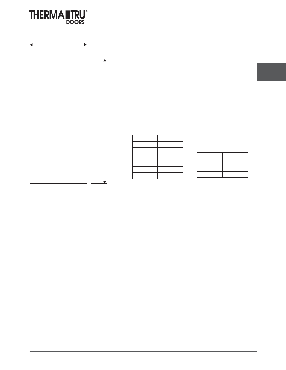 6/8 fiber-classic mahogany embossed doors | Therma-Tru COMP 4 Fiber Classic Door Panel Dimensions - U1 Revised User Manual | Page 13 / 41