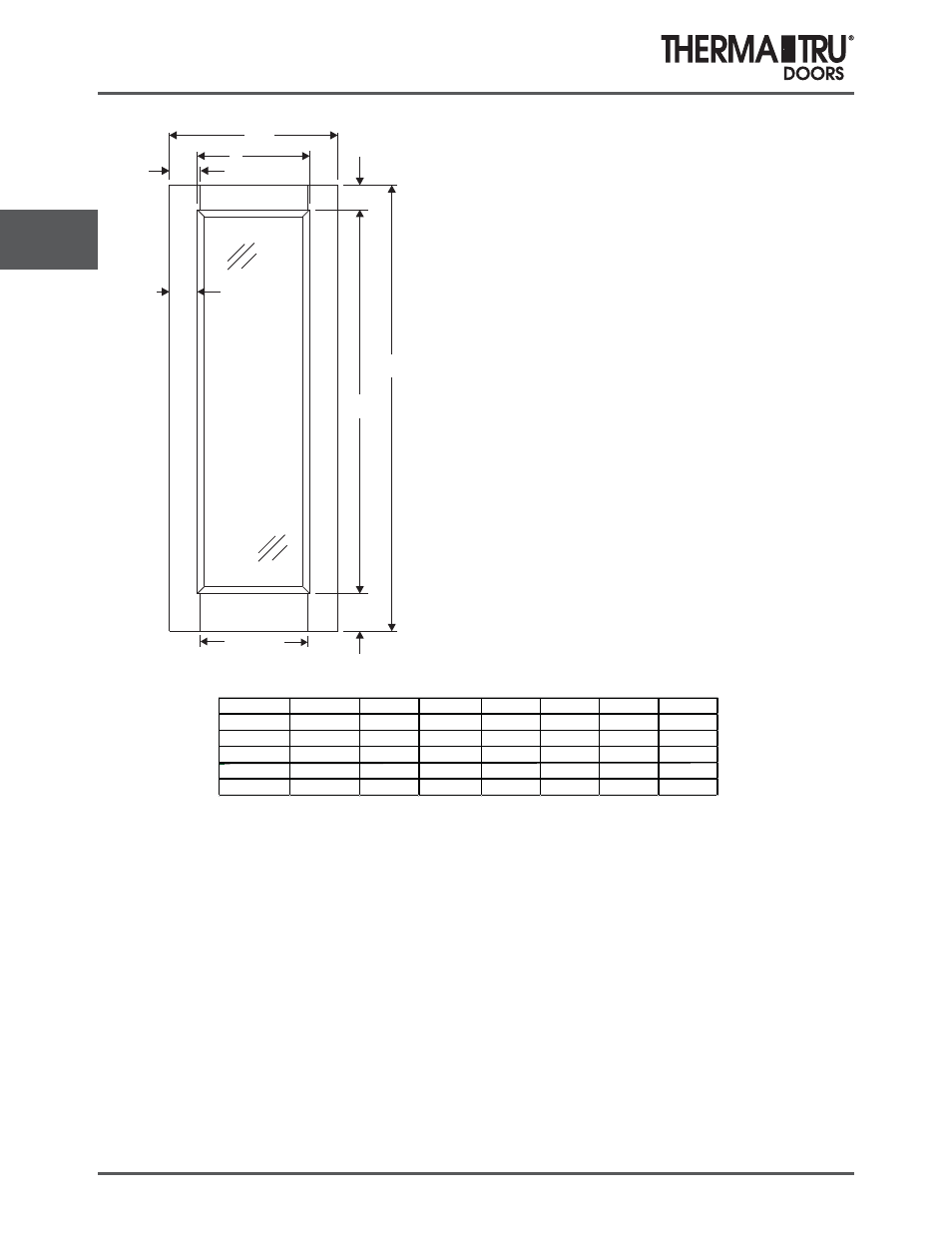 8/0 fiber-classic mahogany embossed doors | Therma-Tru COMP 4 Fiber Classic Door Panel Dimensions - U1 Revised User Manual | Page 14 / 41