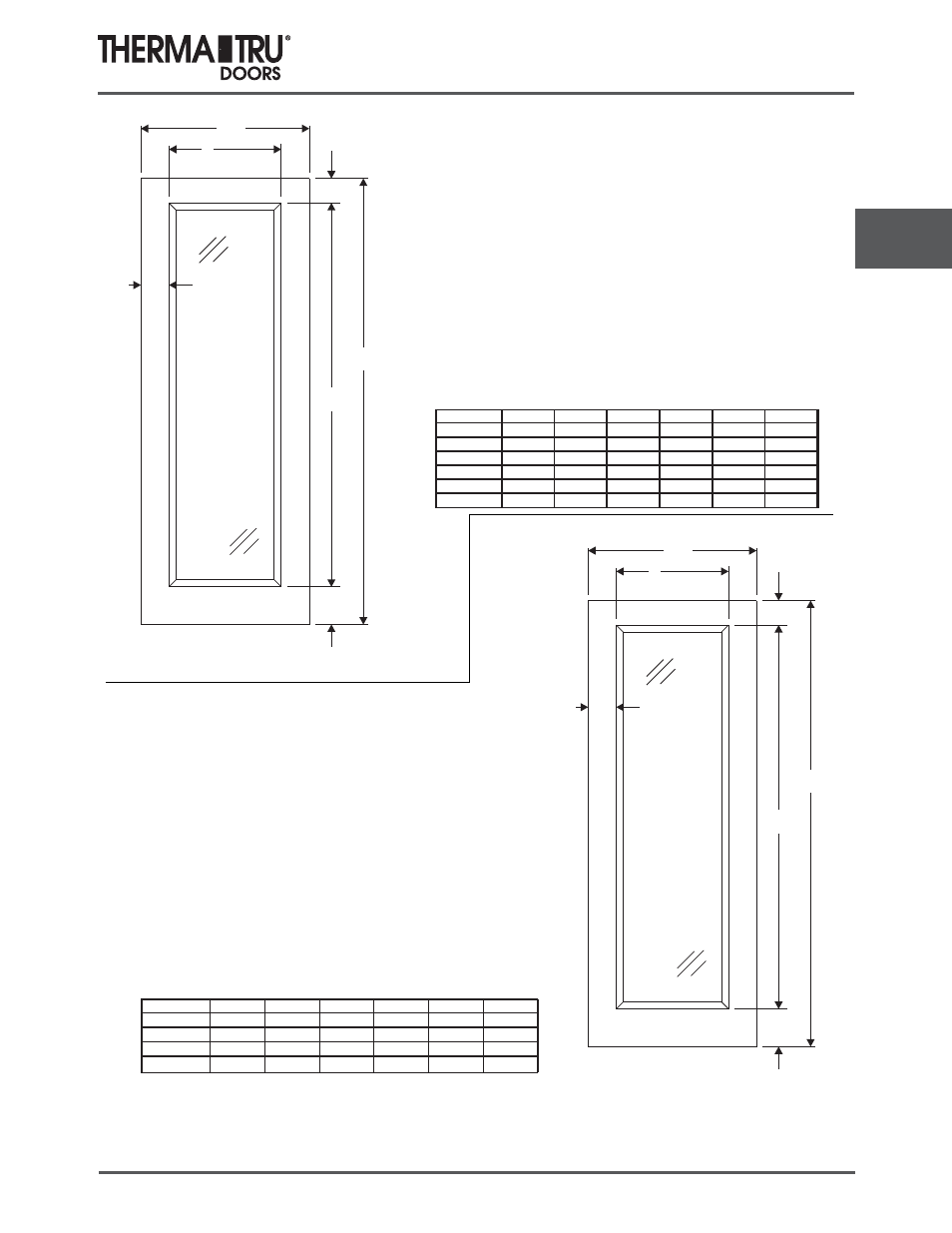 8/0 fiber-classic mahogany embossed doors | Therma-Tru COMP 4 Fiber Classic Door Panel Dimensions - U1 Revised User Manual | Page 15 / 41