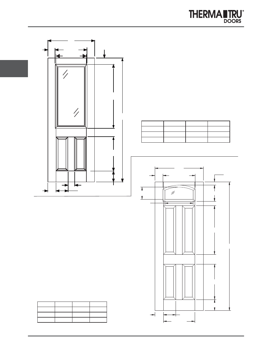 8/0 fiber-classic mahogany embossed doors | Therma-Tru COMP 4 Fiber Classic Door Panel Dimensions - U1 Revised User Manual | Page 16 / 41