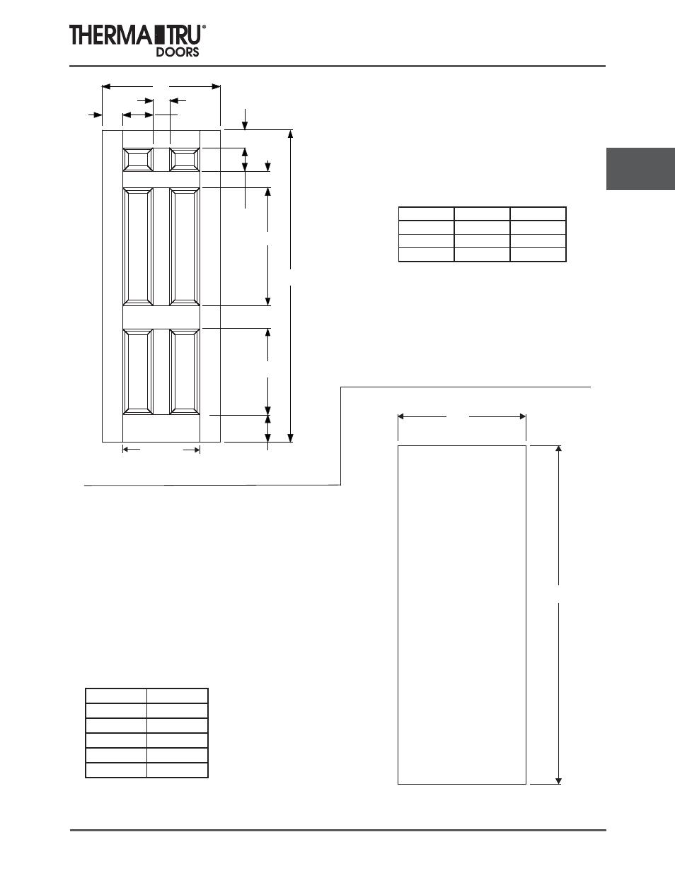 8/0 fiber-classic mahogany embossed doors | Therma-Tru COMP 4 Fiber Classic Door Panel Dimensions - U1 Revised User Manual | Page 17 / 41