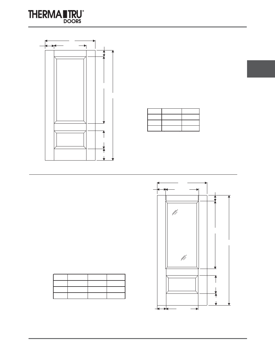 6/8 fiber-classic oak embossed doors | Therma-Tru COMP 4 Fiber Classic Door Panel Dimensions - U1 Revised User Manual | Page 19 / 41