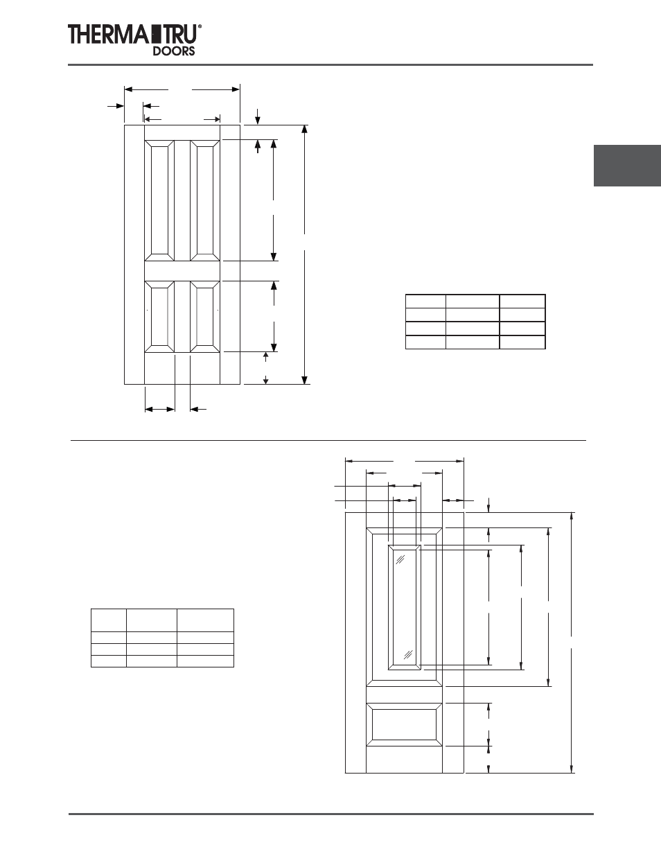 6/8 fiber-classic oak embossed doors | Therma-Tru COMP 4 Fiber Classic Door Panel Dimensions - U1 Revised User Manual | Page 25 / 41