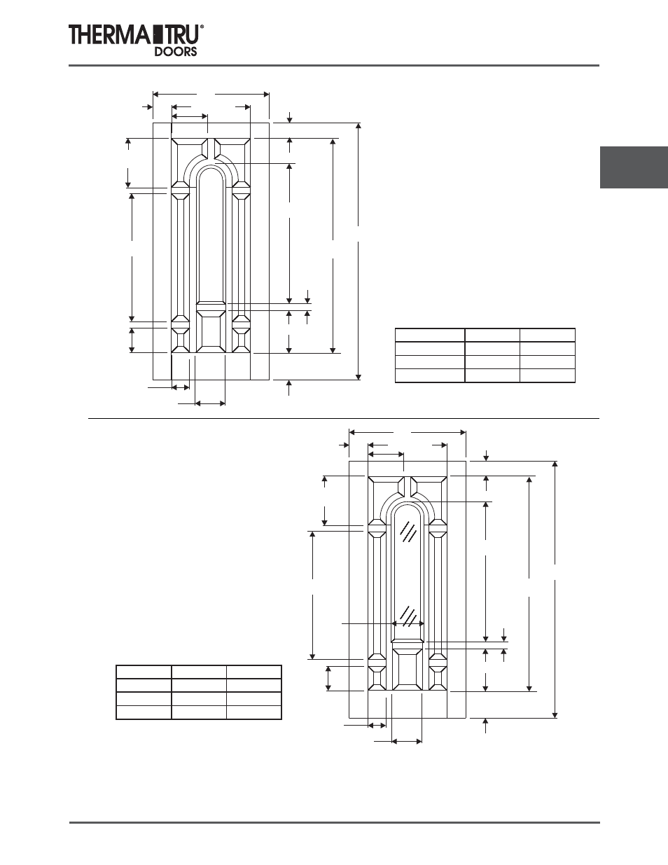 6/8 fiber-classic oak embossed doors | Therma-Tru COMP 4 Fiber Classic Door Panel Dimensions - U1 Revised User Manual | Page 27 / 41