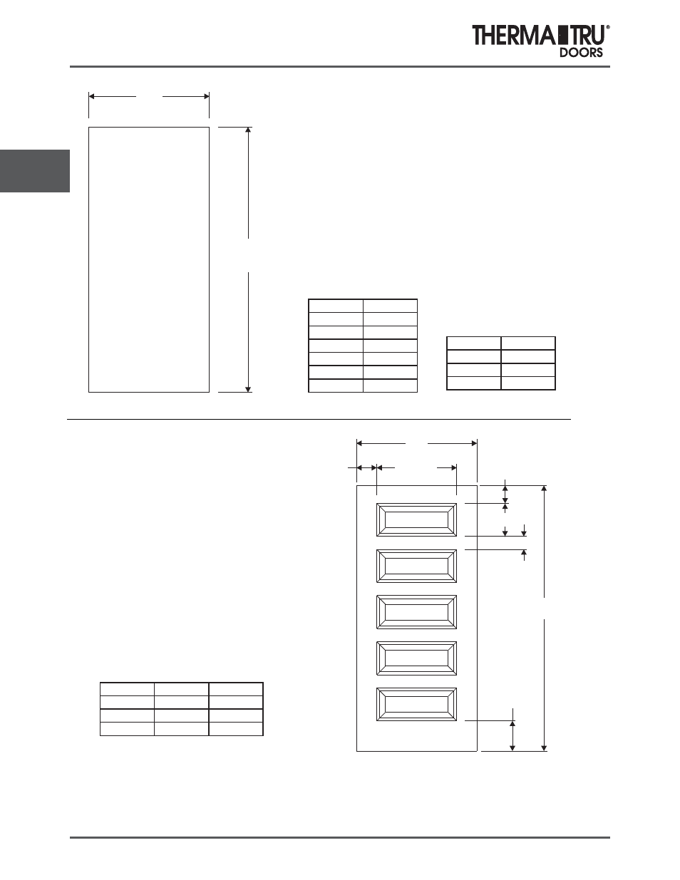 6/8 fiber-classic oak designline doors | Therma-Tru COMP 4 Fiber Classic Door Panel Dimensions - U1 Revised User Manual | Page 28 / 41