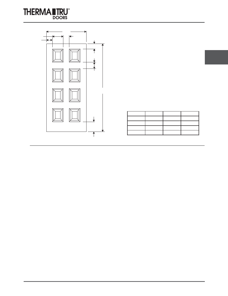 6/8 fiber-classic oak designline doors | Therma-Tru COMP 4 Fiber Classic Door Panel Dimensions - U1 Revised User Manual | Page 29 / 41