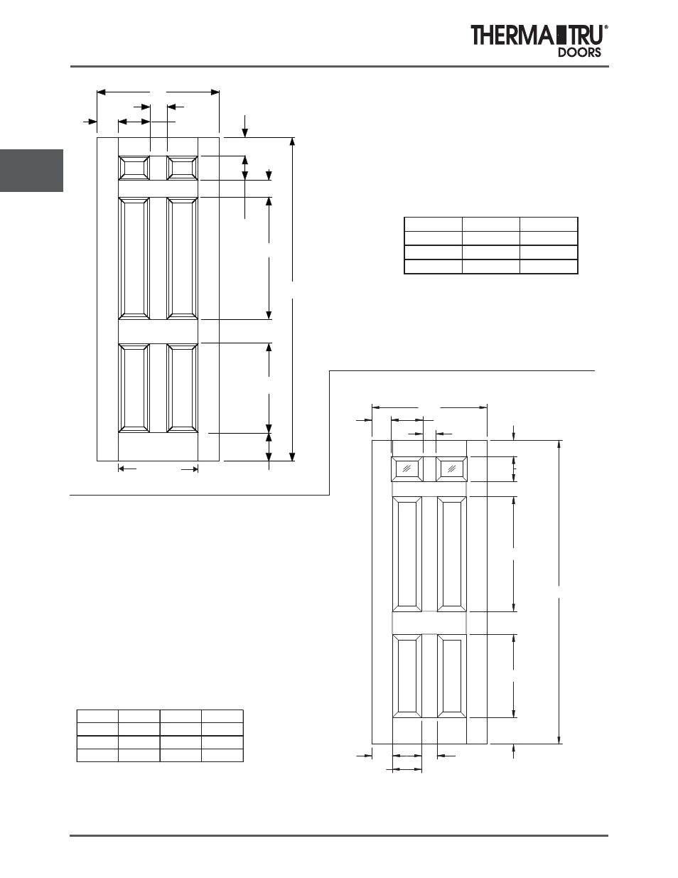 8/0 fiber-classic oak doors | Therma-Tru COMP 4 Fiber Classic Door Panel Dimensions - U1 Revised User Manual | Page 32 / 41