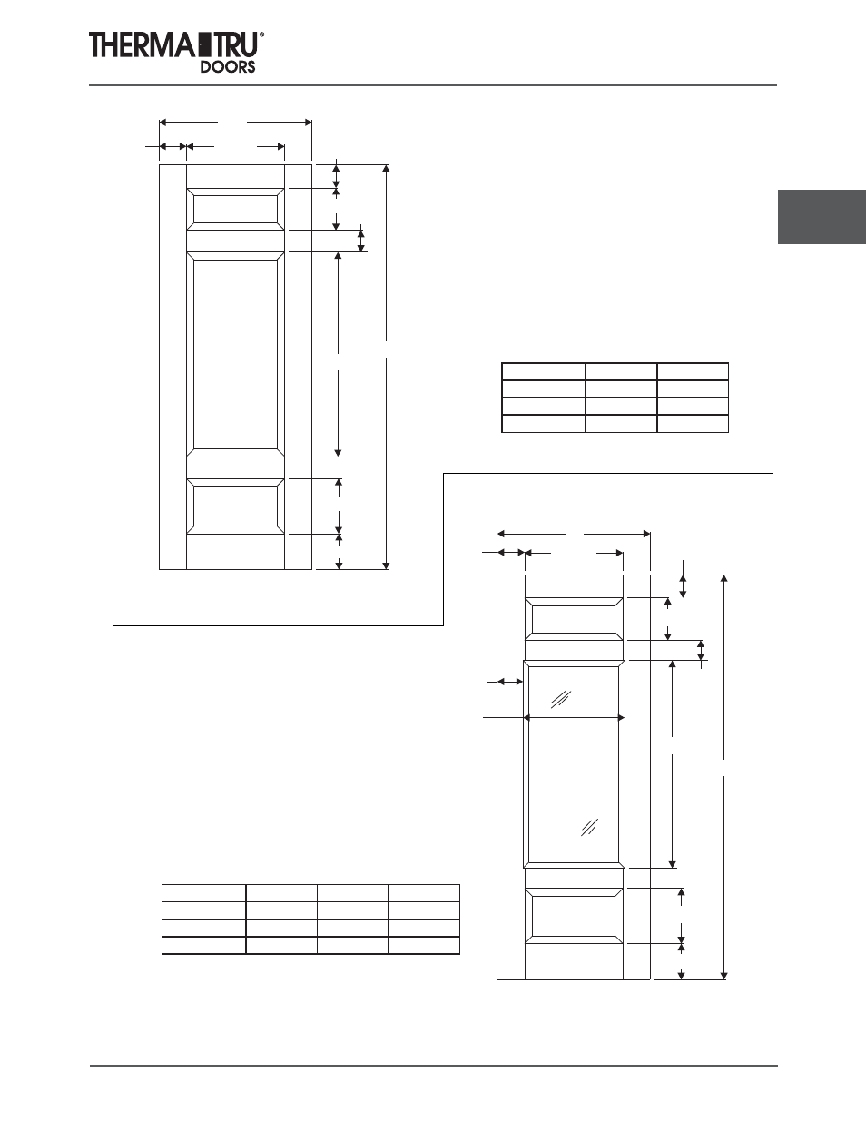 8/0 fiber-classic oak doors | Therma-Tru COMP 4 Fiber Classic Door Panel Dimensions - U1 Revised User Manual | Page 33 / 41