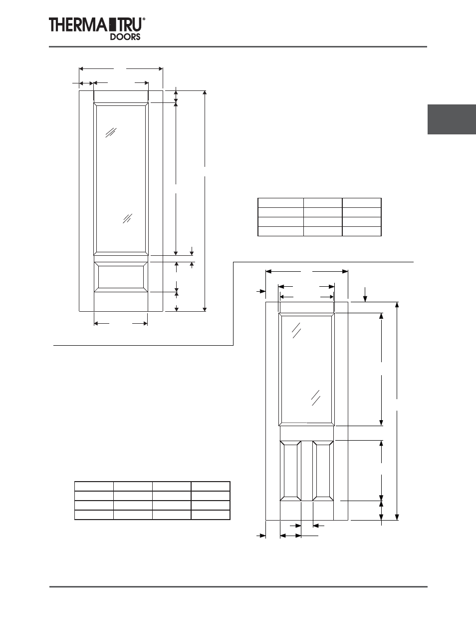 8/0 fiber-classic oak doors | Therma-Tru COMP 4 Fiber Classic Door Panel Dimensions - U1 Revised User Manual | Page 35 / 41