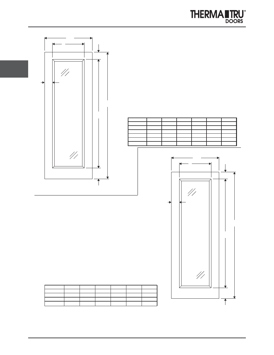 8/0 fiber-classic oak doors | Therma-Tru COMP 4 Fiber Classic Door Panel Dimensions - U1 Revised User Manual | Page 36 / 41