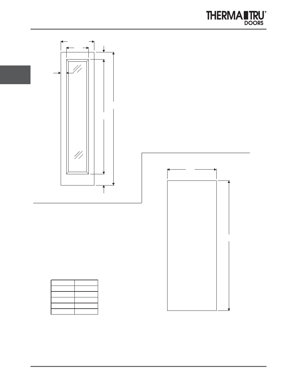 8/0 fiber-classic oak doors | Therma-Tru COMP 4 Fiber Classic Door Panel Dimensions - U1 Revised User Manual | Page 38 / 41