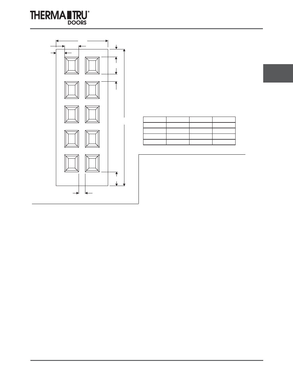 8/0 fiber-classic oak designline doors | Therma-Tru COMP 4 Fiber Classic Door Panel Dimensions - U1 Revised User Manual | Page 39 / 41