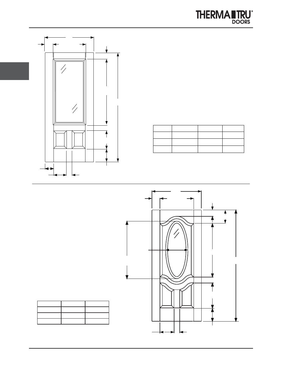 6/8 fiber-classic mahogany embossed doors | Therma-Tru COMP 4 Fiber Classic Door Panel Dimensions - U1 Revised User Manual | Page 4 / 41