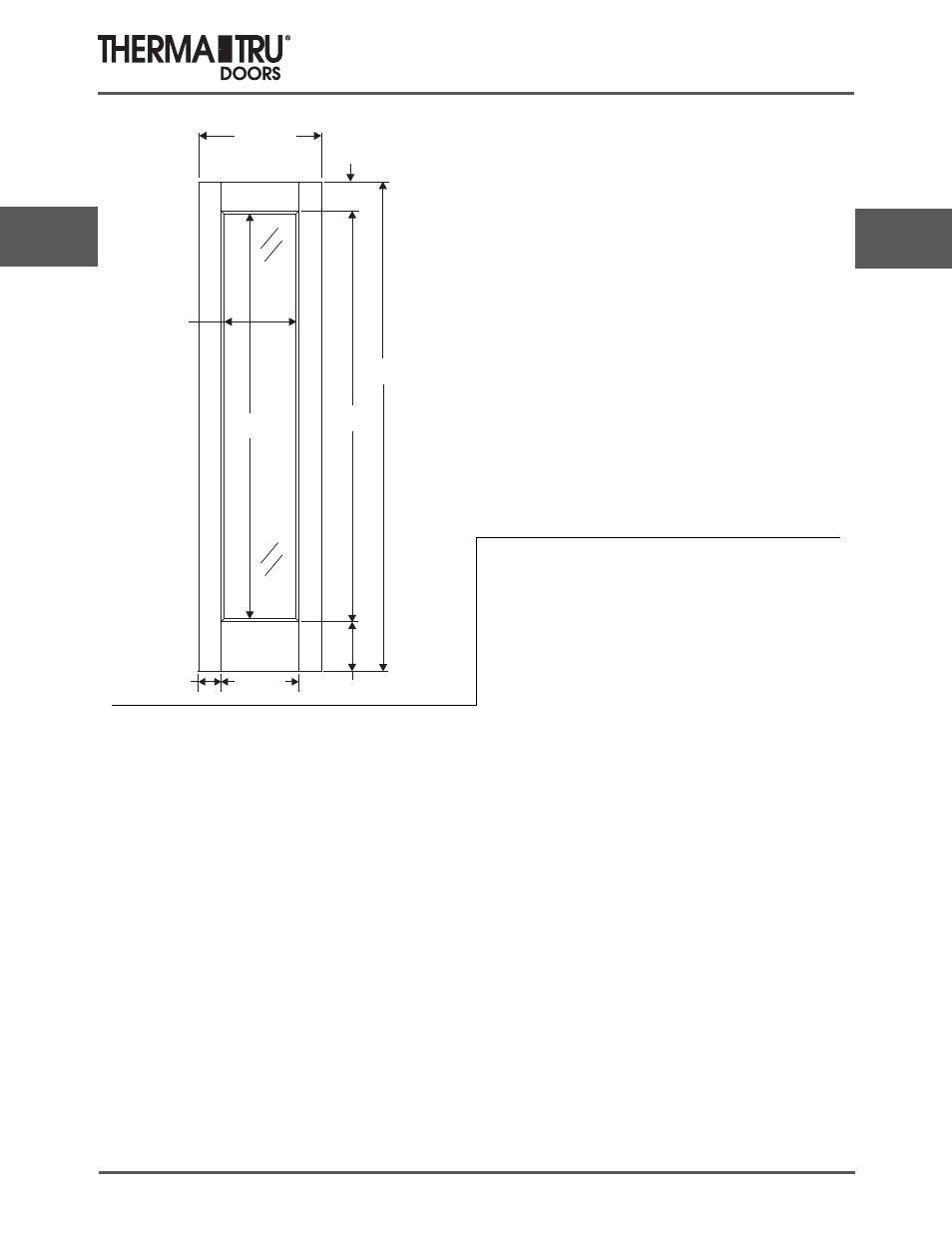 8/0 fiber-classic oak flush-glazed doors | Therma-Tru COMP 4 Fiber Classic Door Panel Dimensions - U1 Revised User Manual | Page 41 / 41