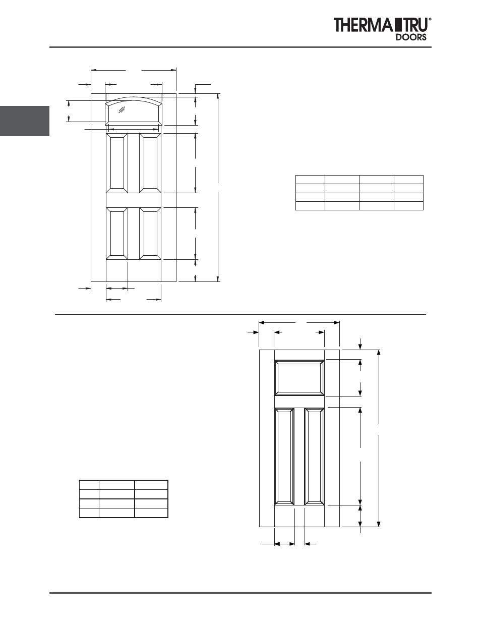 6/8 fiber-classic mahogany embossed doors | Therma-Tru COMP 4 Fiber Classic Door Panel Dimensions - U1 Revised User Manual | Page 8 / 41