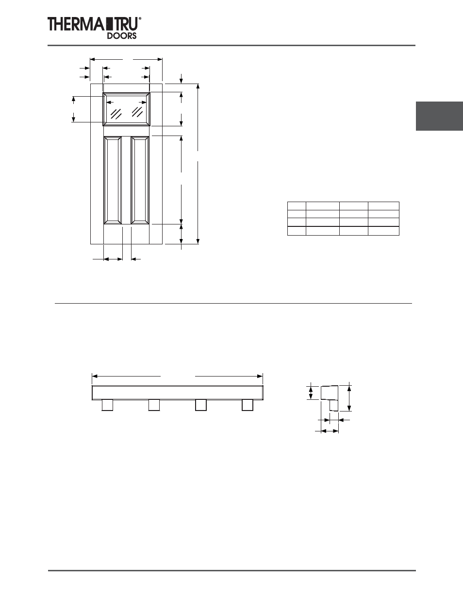 6/8 fiber-classic mahogany embossed doors | Therma-Tru COMP 4 Fiber Classic Door Panel Dimensions - U1 Revised User Manual | Page 9 / 41