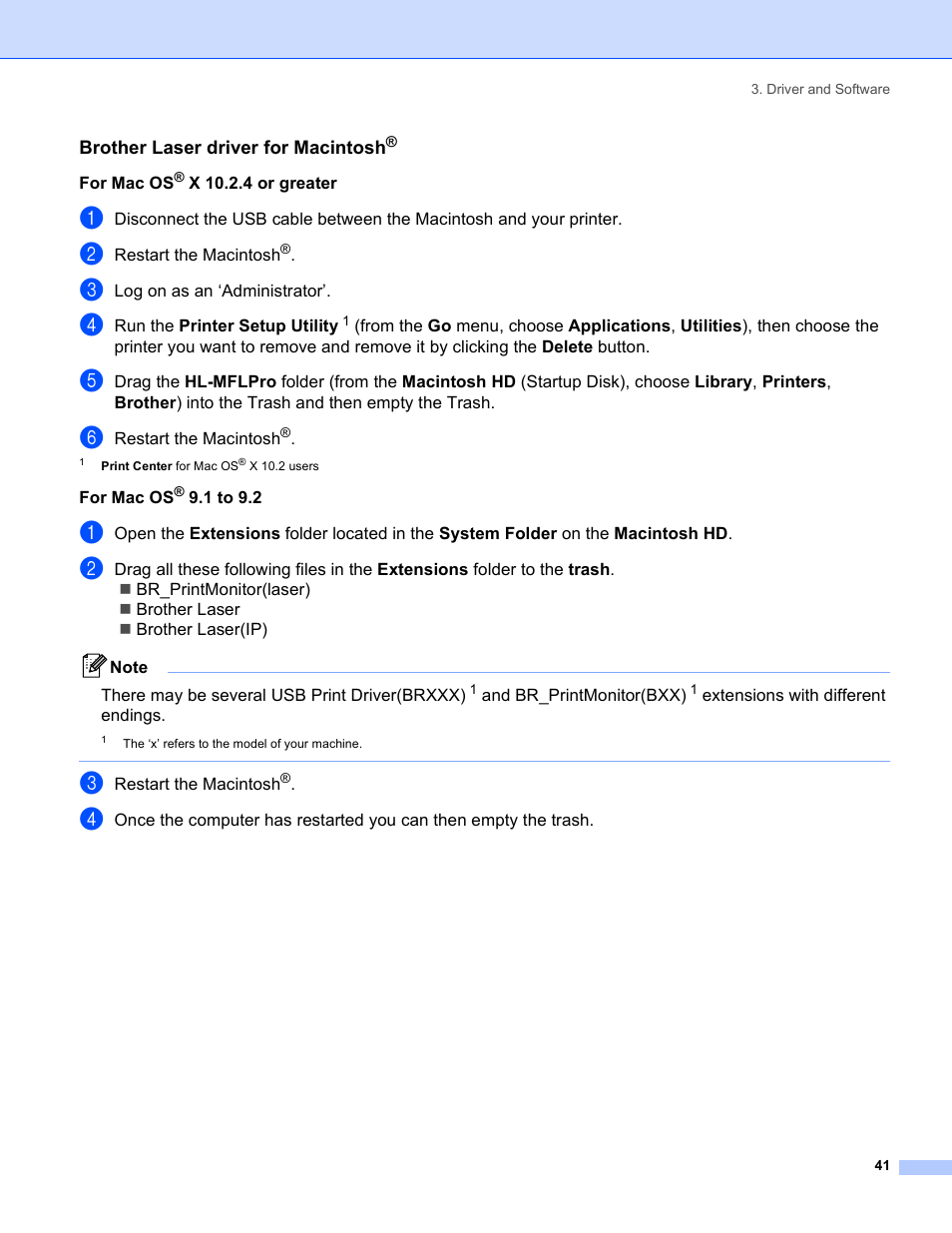 Brother laser driver for macintosh | Brother HL-5240 User Manual | Page 49 / 138