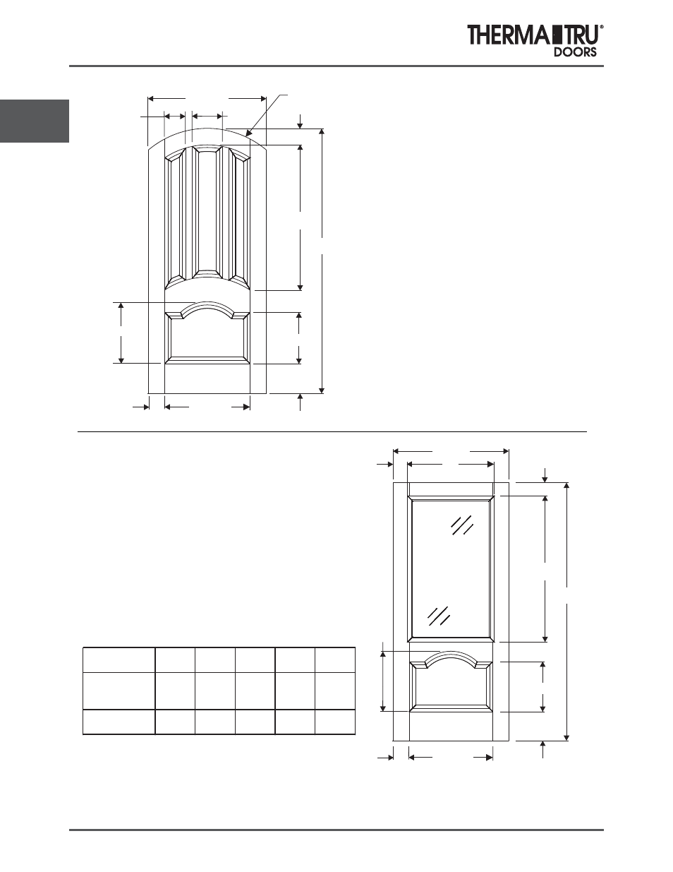 6/8 classic-craft canvas doors | Therma-Tru COMP 3 Classic Craft Door Panel Dimensions - U1 Revised User Manual | Page 10 / 68