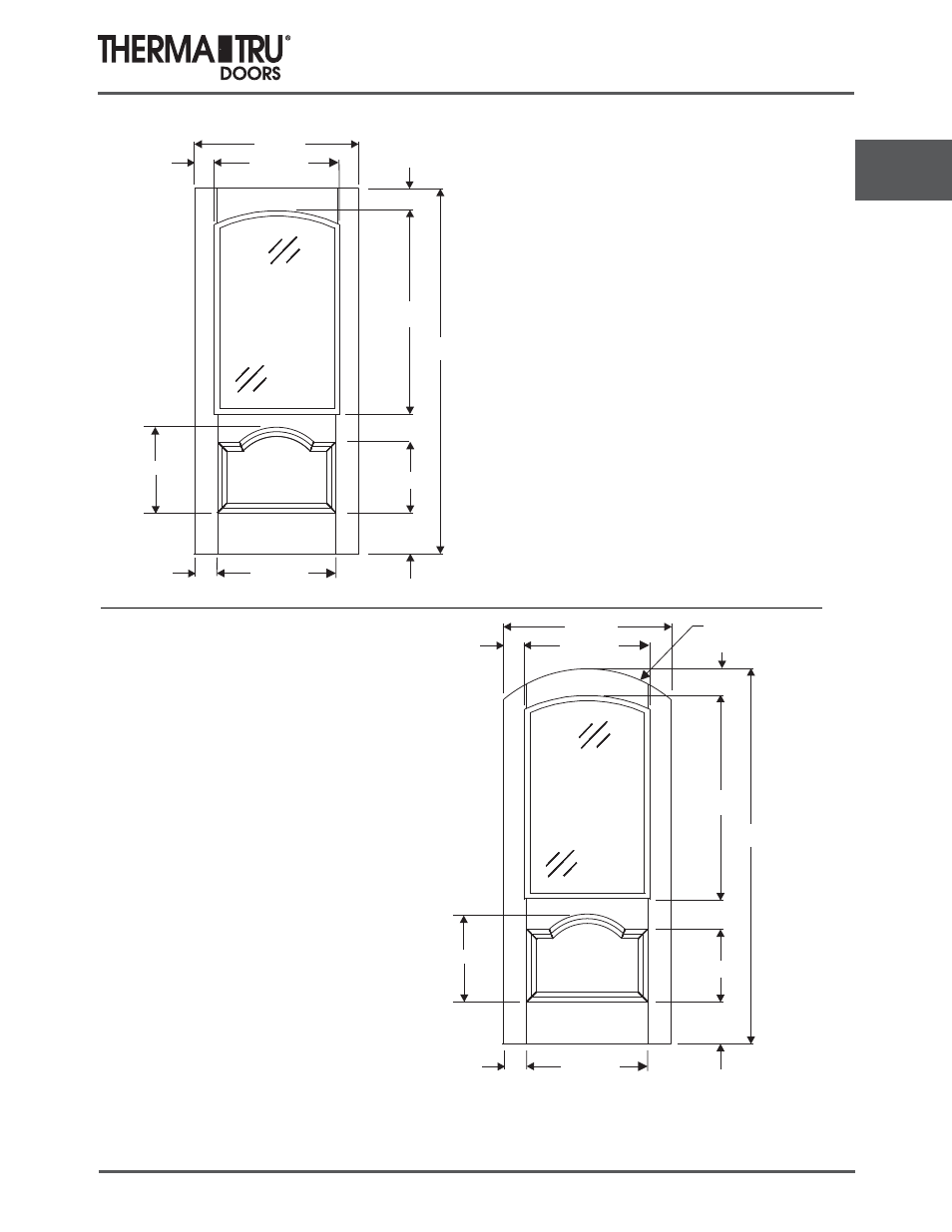6/8 classic-craft canvas doors | Therma-Tru COMP 3 Classic Craft Door Panel Dimensions - U1 Revised User Manual | Page 11 / 68