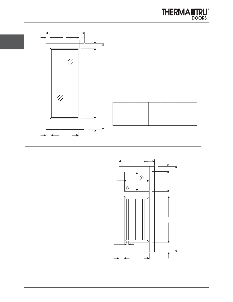 6/8 classic-craft canvas doors | Therma-Tru COMP 3 Classic Craft Door Panel Dimensions - U1 Revised User Manual | Page 14 / 68