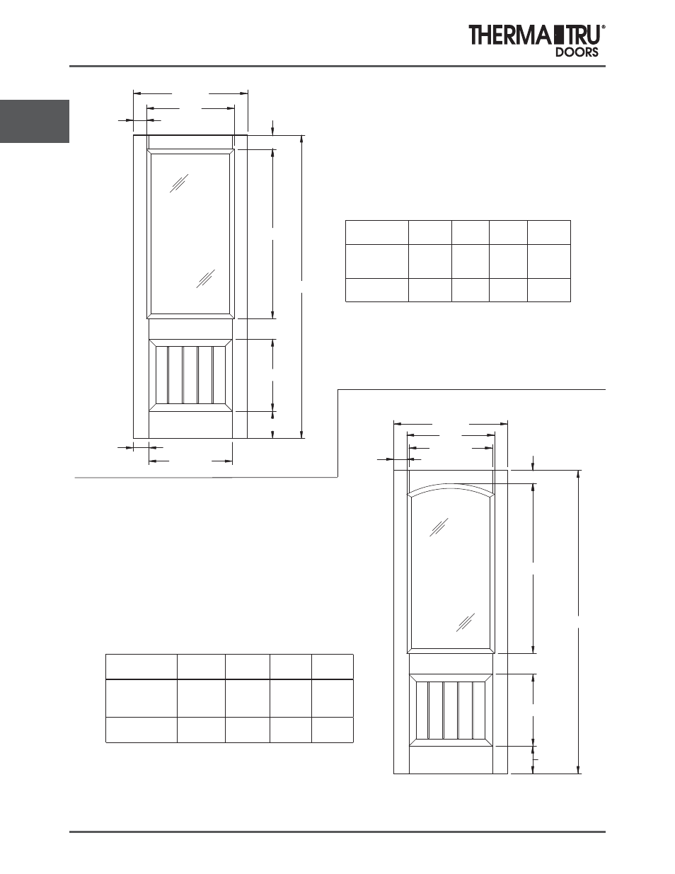8/0 classic-craft canvas doors | Therma-Tru COMP 3 Classic Craft Door Panel Dimensions - U1 Revised User Manual | Page 20 / 68