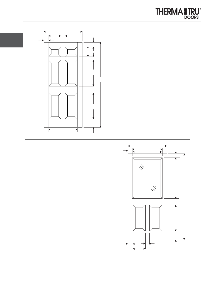 6/8 classic-craft mahogany doors | Therma-Tru COMP 3 Classic Craft Door Panel Dimensions - U1 Revised User Manual | Page 22 / 68