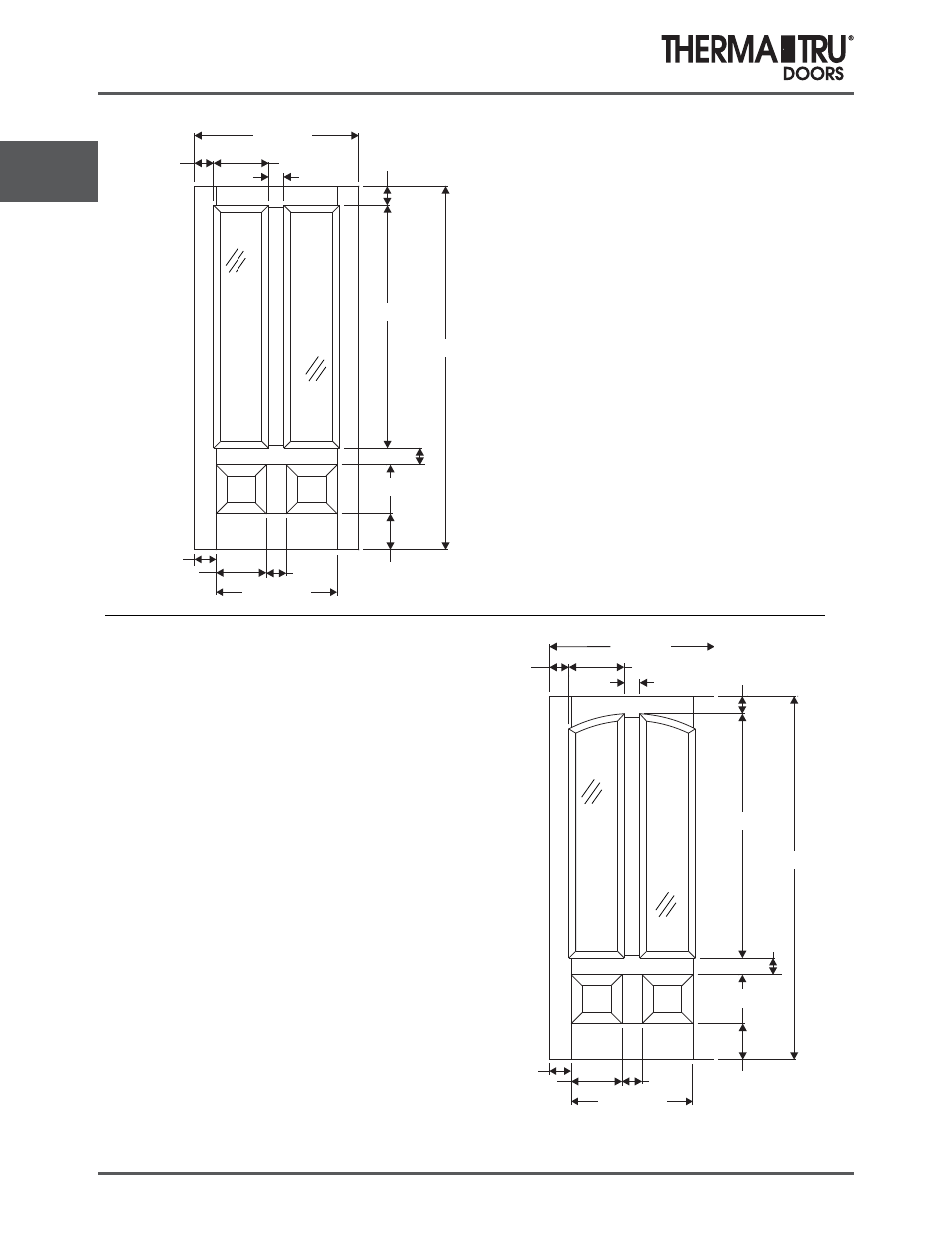 6/8 classic-craft mahogany doors | Therma-Tru COMP 3 Classic Craft Door Panel Dimensions - U1 Revised User Manual | Page 24 / 68
