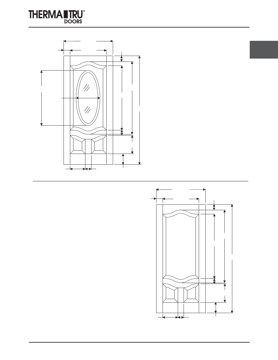 6/8 classic-craft mahogany doors | Therma-Tru COMP 3 Classic Craft Door Panel Dimensions - U1 Revised User Manual | Page 25 / 68