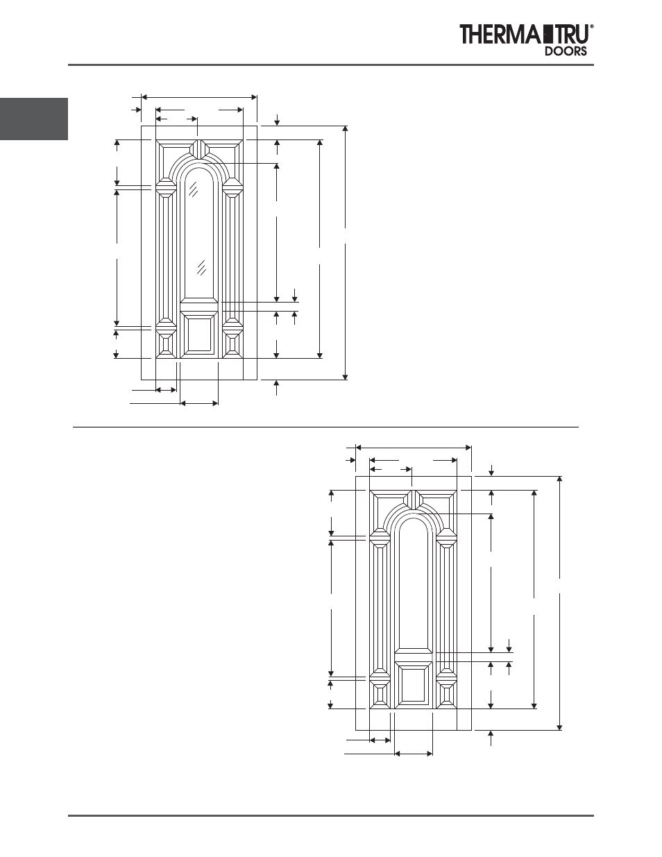 6/8 classic-craft mahogany doors | Therma-Tru COMP 3 Classic Craft Door Panel Dimensions - U1 Revised User Manual | Page 26 / 68
