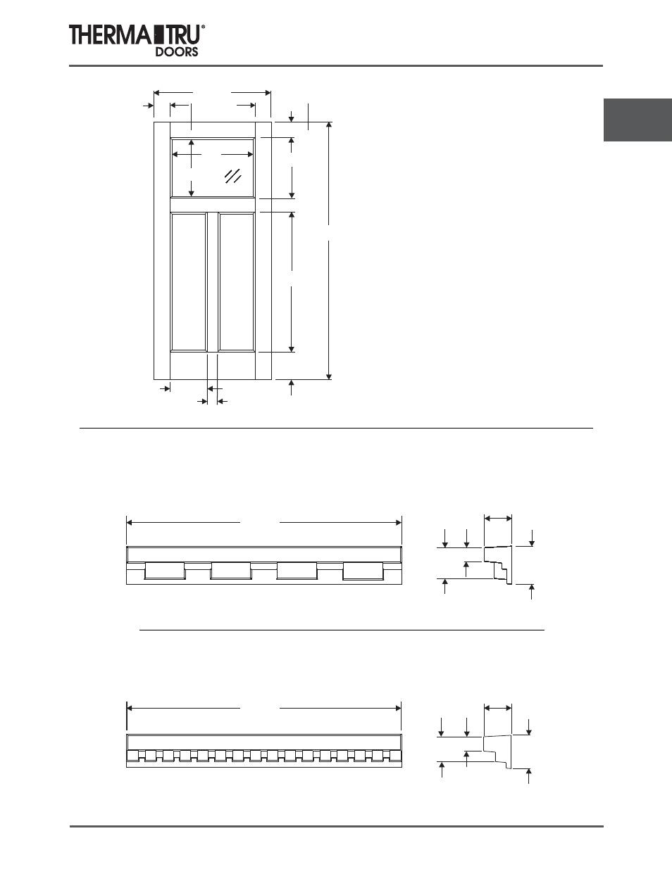 6/8 classic-craft american style embossed doors | Therma-Tru COMP 3 Classic Craft Door Panel Dimensions - U1 Revised User Manual | Page 3 / 68
