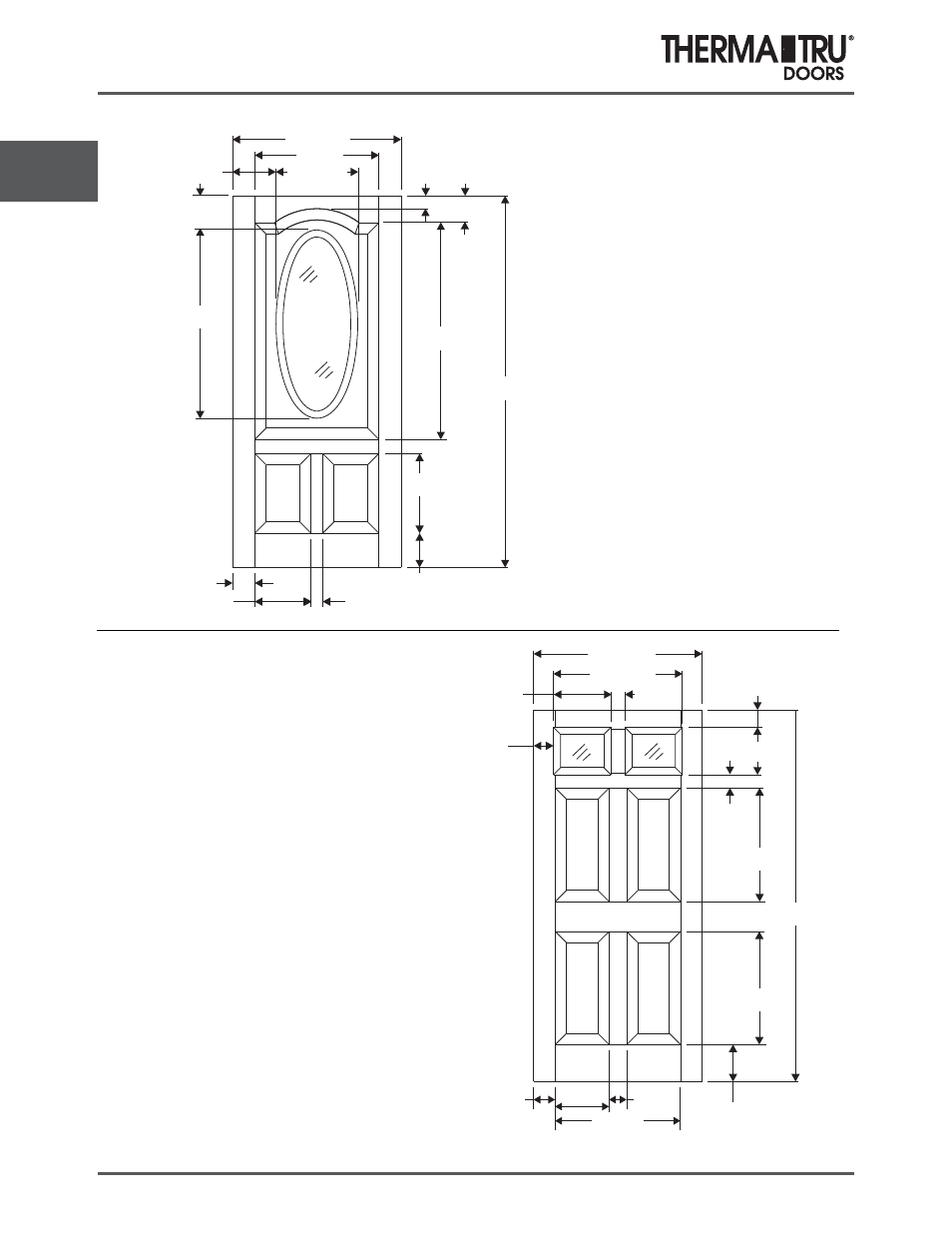 6/8 classic-craft oak doors | Therma-Tru COMP 3 Classic Craft Door Panel Dimensions - U1 Revised User Manual | Page 30 / 68